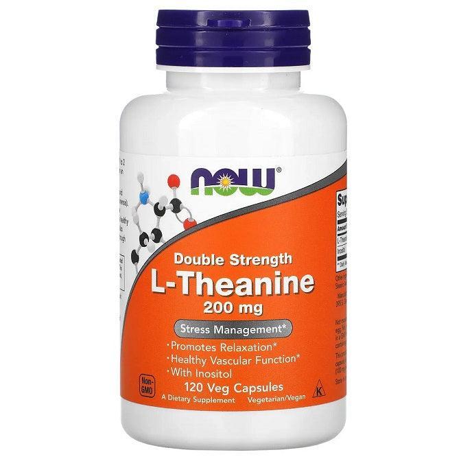 NOW Foods Double Strength L-Theanine 200mg - Vegan Capsules