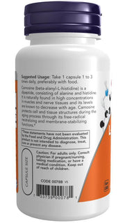 NOW Foods L-Carnosine 500mg - 50 vCapsules