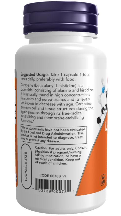 NOW Foods L-Carnosine 500mg - 50 vCapsules