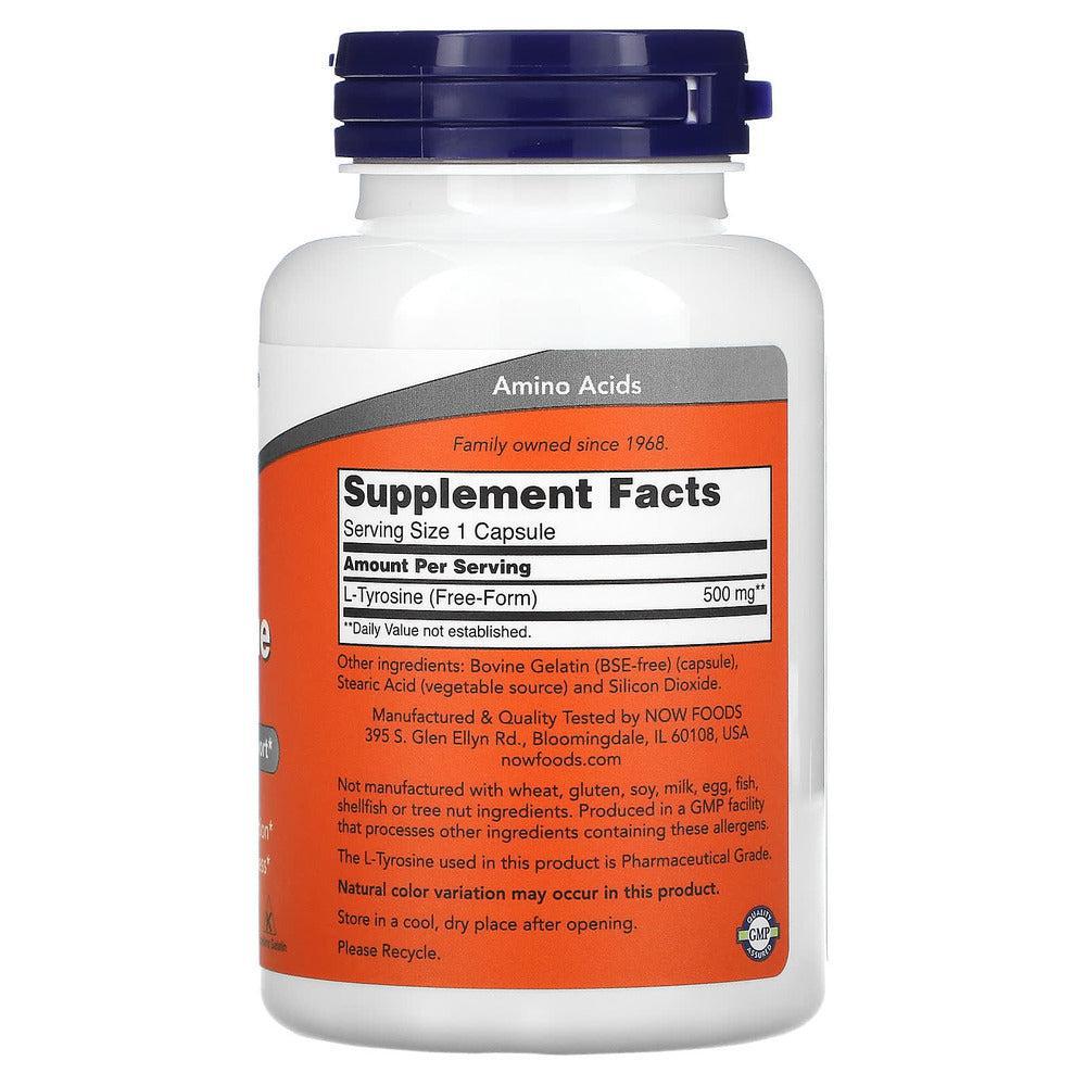 NOW Foods L-Tyrosine 500mg 120 Capsules