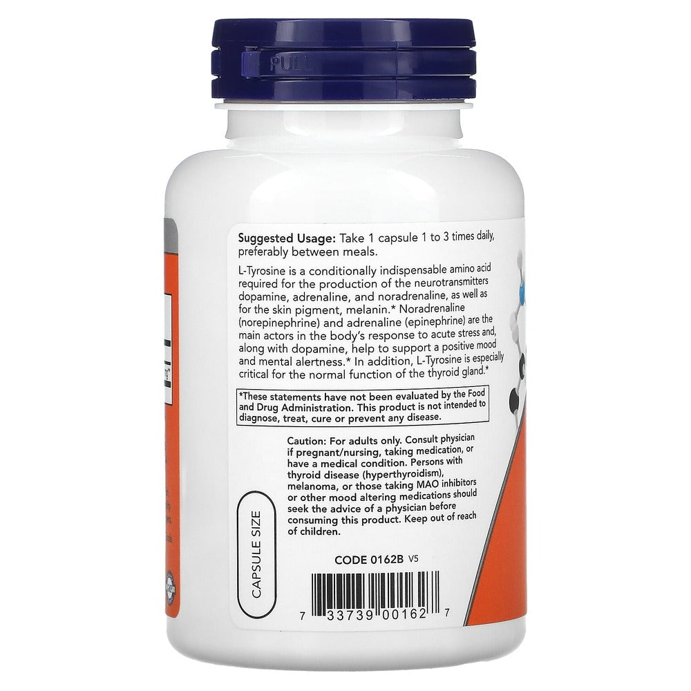 NOW Foods L-Tyrosine 500mg 120 Capsules