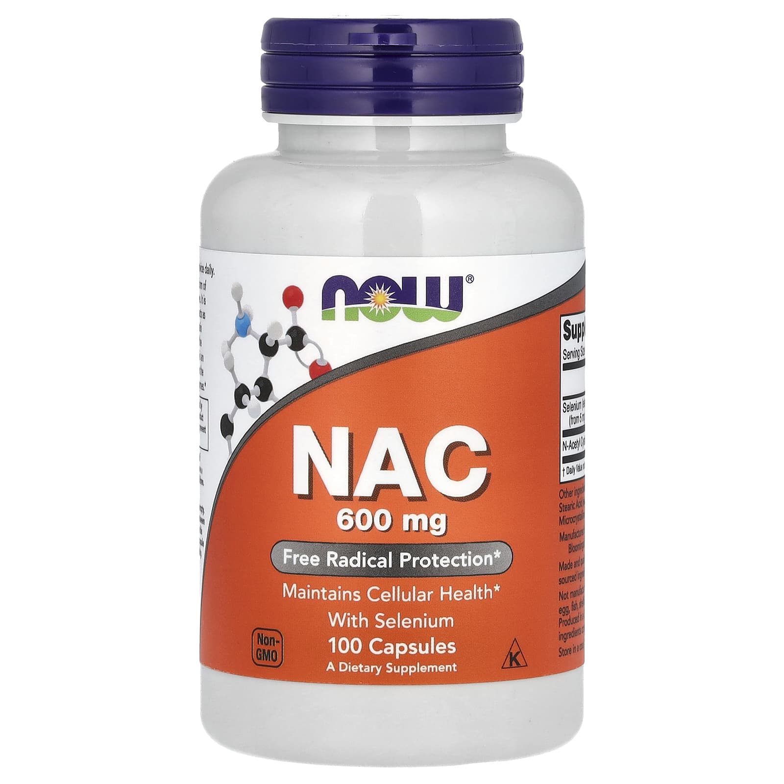 NOW Foods NAC with Selenium 600mg - 100 Capsules