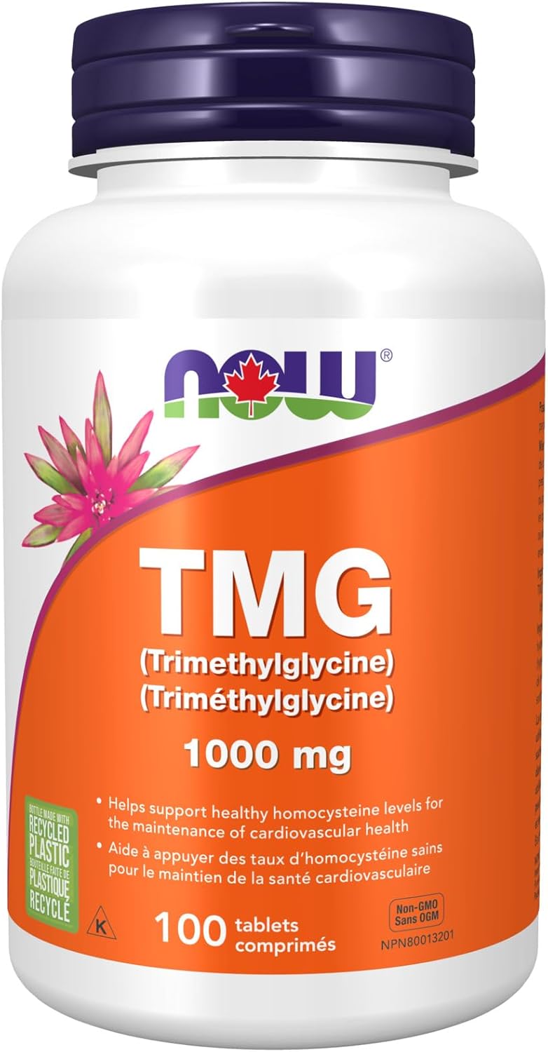 NOW Foods TMG (Trimethylglycine) 1000mg - 100 Tablets