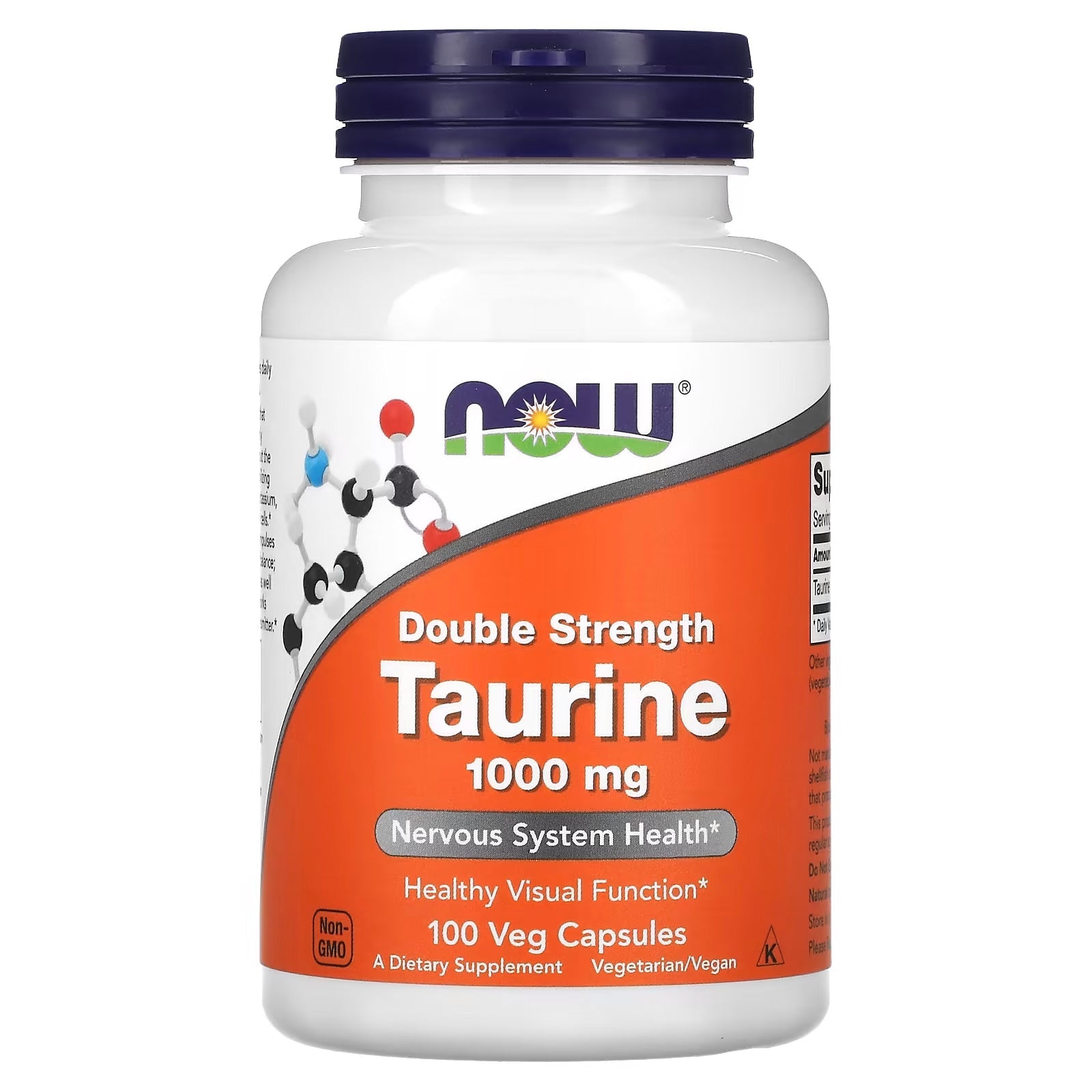NOW Foods Taurine 1000mg Double Strength 100VCapsules
