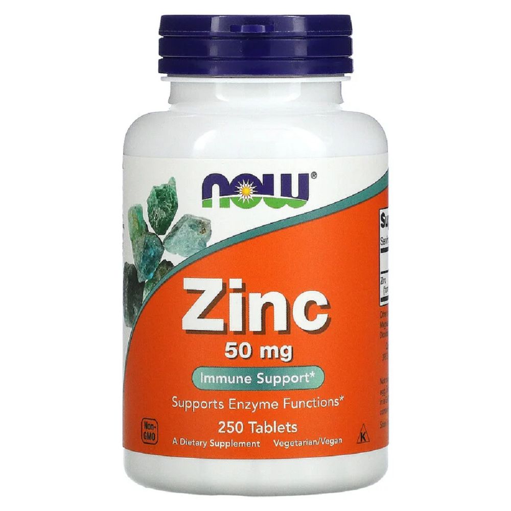 Now Foods Zinc 50mg 250 Tablets