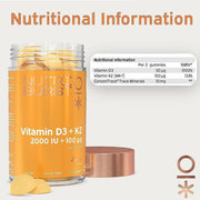 Nutriburst Vitamin D3 + K2 - 60 Gummies