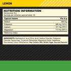 Optimum Nutrition Electrolyte 264g Lemon ingredients and nutrition panel