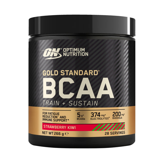 Optimum Nutrition Gold Standard BCAA Train + Sustain Powder - 266g (28 Servings) — Strawberry Kiwi / 266 g