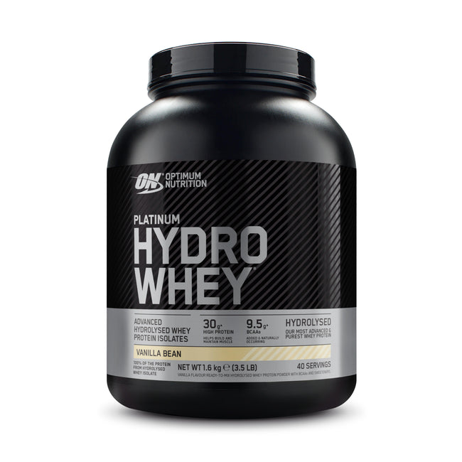 Optimum Nutrition Platinum Hydrowhey Hydrolysed Whey Protein Powder - 1.6kg (40 Servings) — Vanilla Bean / 1.6 kg