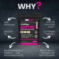 PROELITE Biotin 12,000ug Tablets