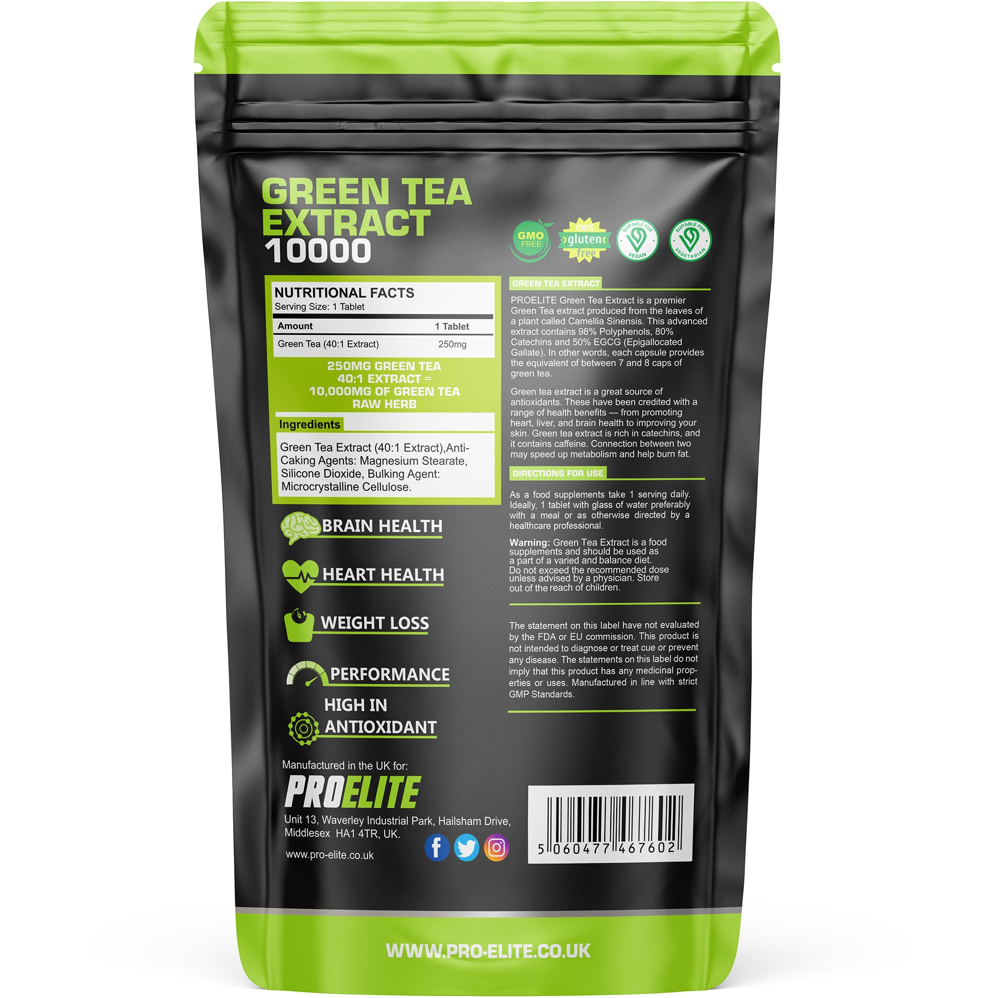 PROELITE Green Tea Extract Tablets