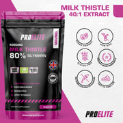 PROELITE Milk Thistle 40:1 Extract - 120 Tablets (100mg) VEGAN