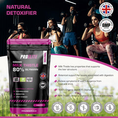 PROELITE Milk Thistle 40:1 Extract - 120 Tablets (100mg) VEGAN