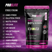 PROELITE Milk Thistle 40:1 Extract - 120 Tablets (100mg) VEGAN