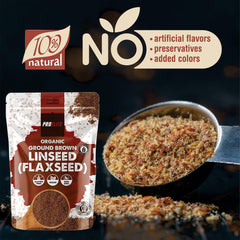 PROELITE Organic Ground Brown Linseed (Flaxseed) | High Fibre Omega 3