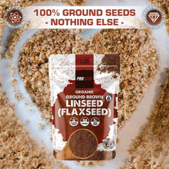 PROELITE Organic Ground Brown Linseed (Flaxseed) | High Fibre Omega 3