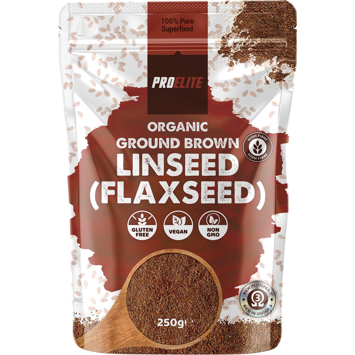 PROELITE Organic Ground Brown Linseed (Flaxseed) | High Fibre Omega 3