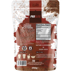 PROELITE Organic Ground Brown Linseed (Flaxseed) | High Fibre Omega 3