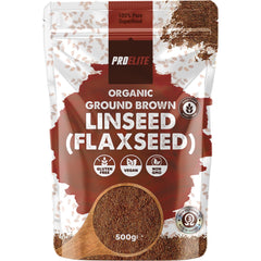 PROELITE Organic Ground Brown Linseed (Flaxseed) | High Fibre Omega 3