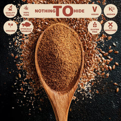 PROELITE Organic Ground Brown Linseed (Flaxseed) | High Fibre Omega 3