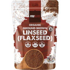 PROELITE Organic Ground Brown Linseed (Flaxseed) | High Fibre Omega 3