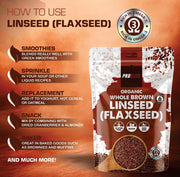 PROELITE Organic Whole Brown Linseed (Flaxseed)