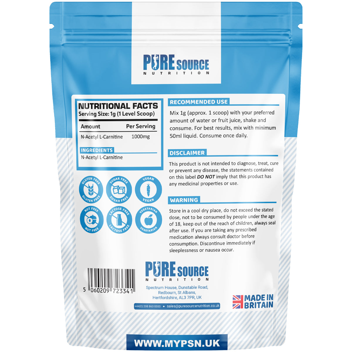 PSN Acetyl L-Carnitine Powder