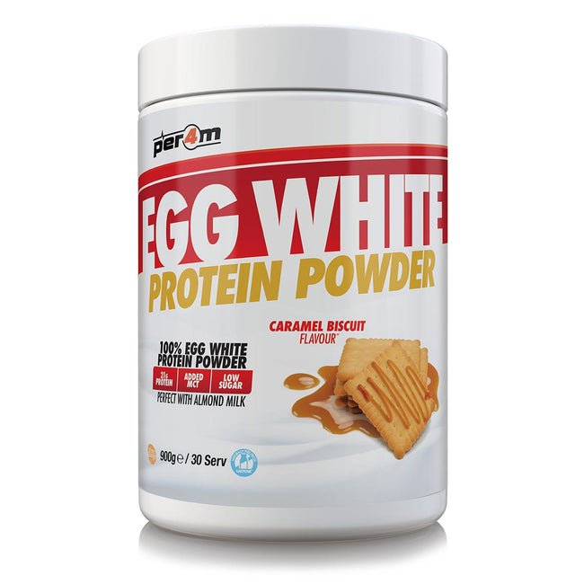Per4m Egg White Protein Powder 900g — 900g / Caramel Biscuit — pack shot