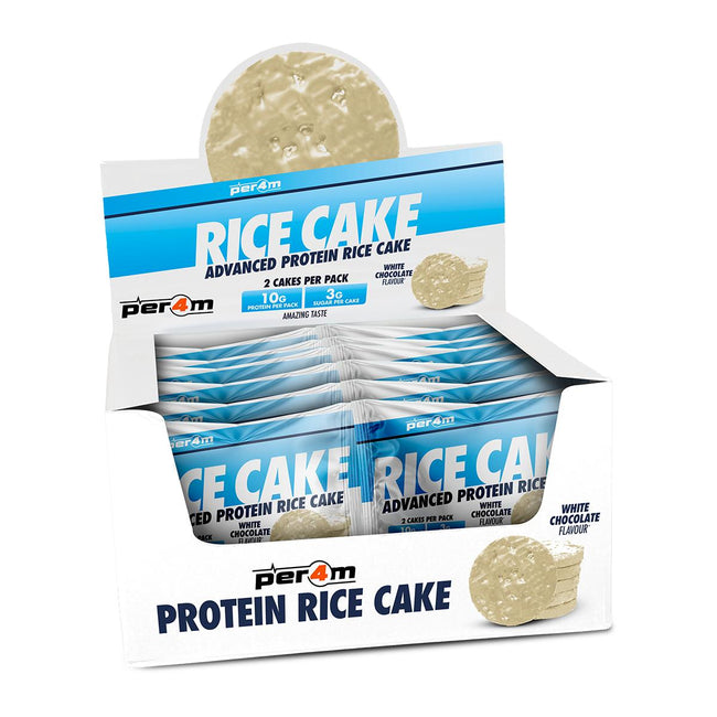Per4m Protein Rice Cake 12x64g — 12x64g / White Chocolate — pack shot