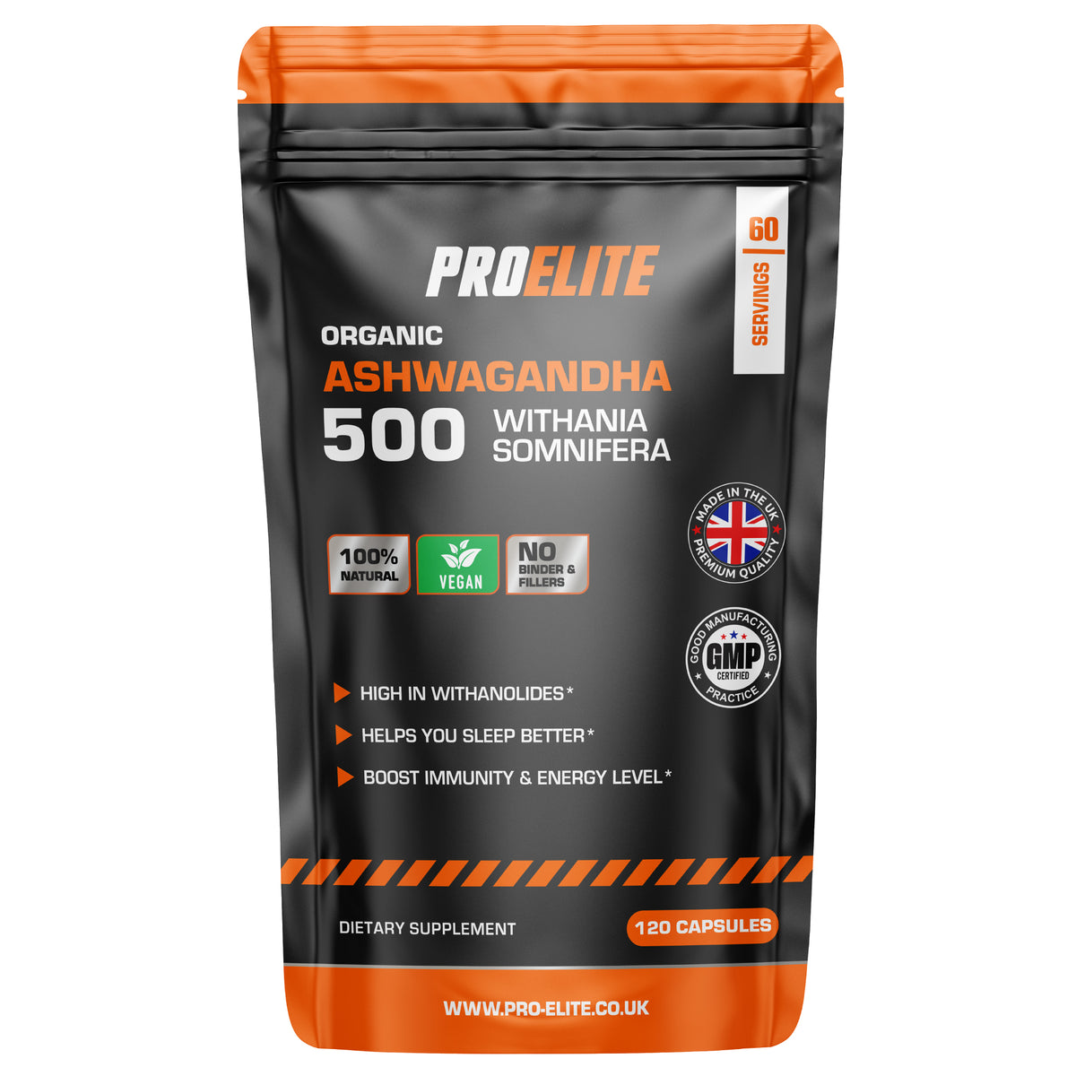 Pro-Elite Ashwagandha Vegan Capsules