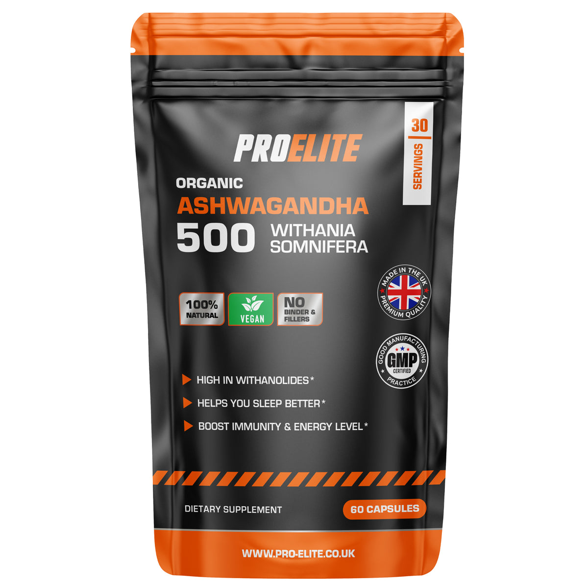 Pro-Elite Ashwagandha Vegan Capsules