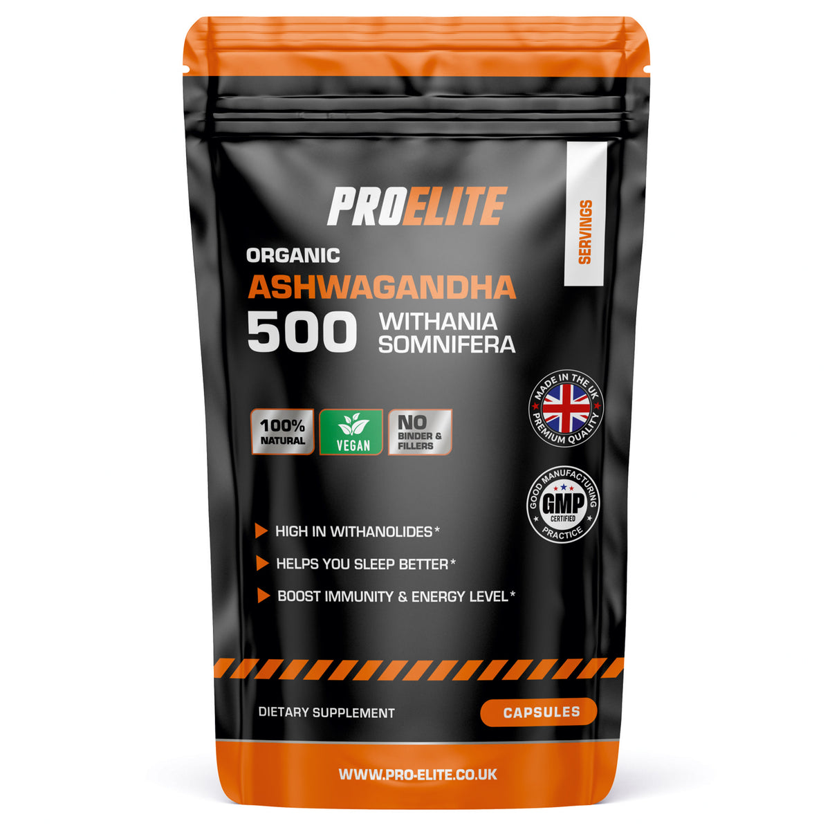 Pro-Elite Ashwagandha Vegan Capsules