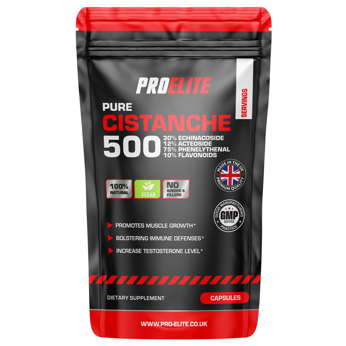 Pro-Elite Cistanche 20:1 Extract Vegan Capsules