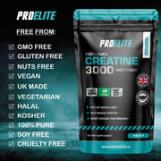 Pro-Elite Creatine Monohydrate 500mg Vegan Tablets 