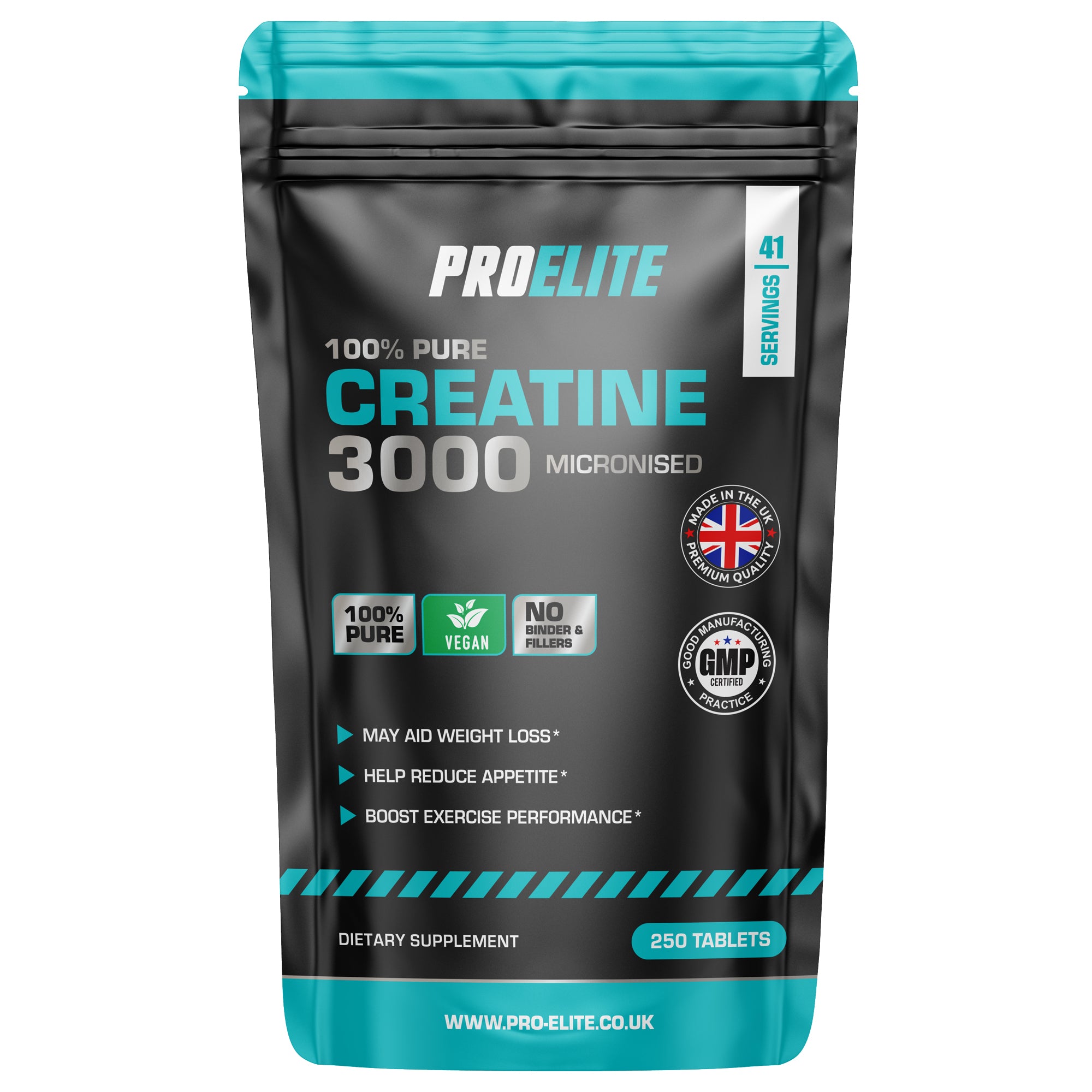 Pro-Elite Creatine Monohydrate 500mg Vegan Tablets 