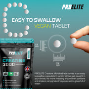 Pro-Elite Creatine Monohydrate 500mg Vegan Tablets 