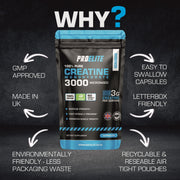 Pro-Elite Creatine Monohydrate 750mg - Vegan Capsules