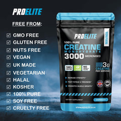 Pro-Elite Creatine Monohydrate 750mg - Vegan Capsules