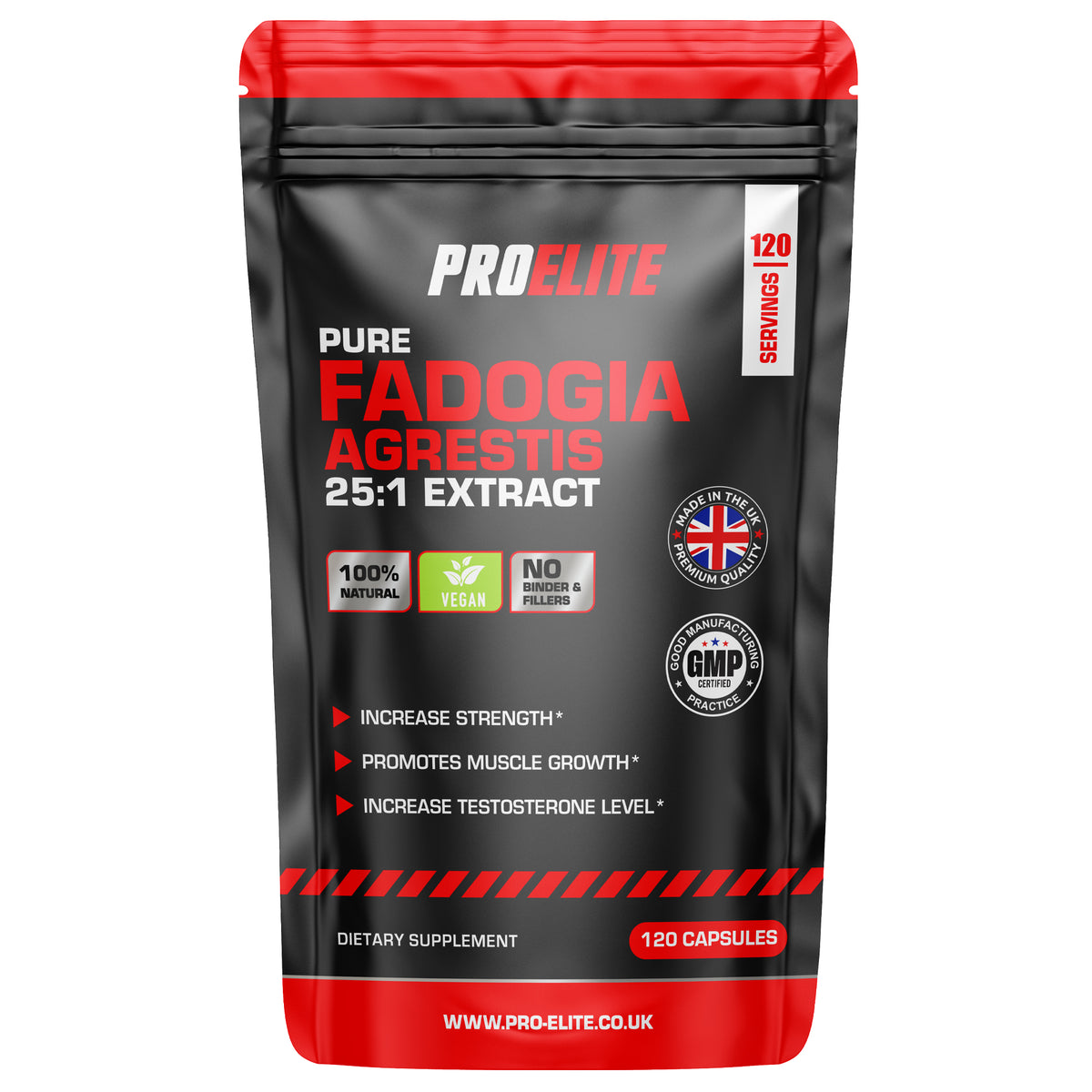 Pro-Elite Fadogia Agrestis 25:1 Extract Vegan Capsules