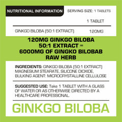 Pro-Elite Ginkgo Biloba 6000 Vegan Tablets