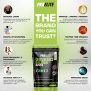 Pro-Elite Ginkgo Biloba 6000 Vegan Tablets