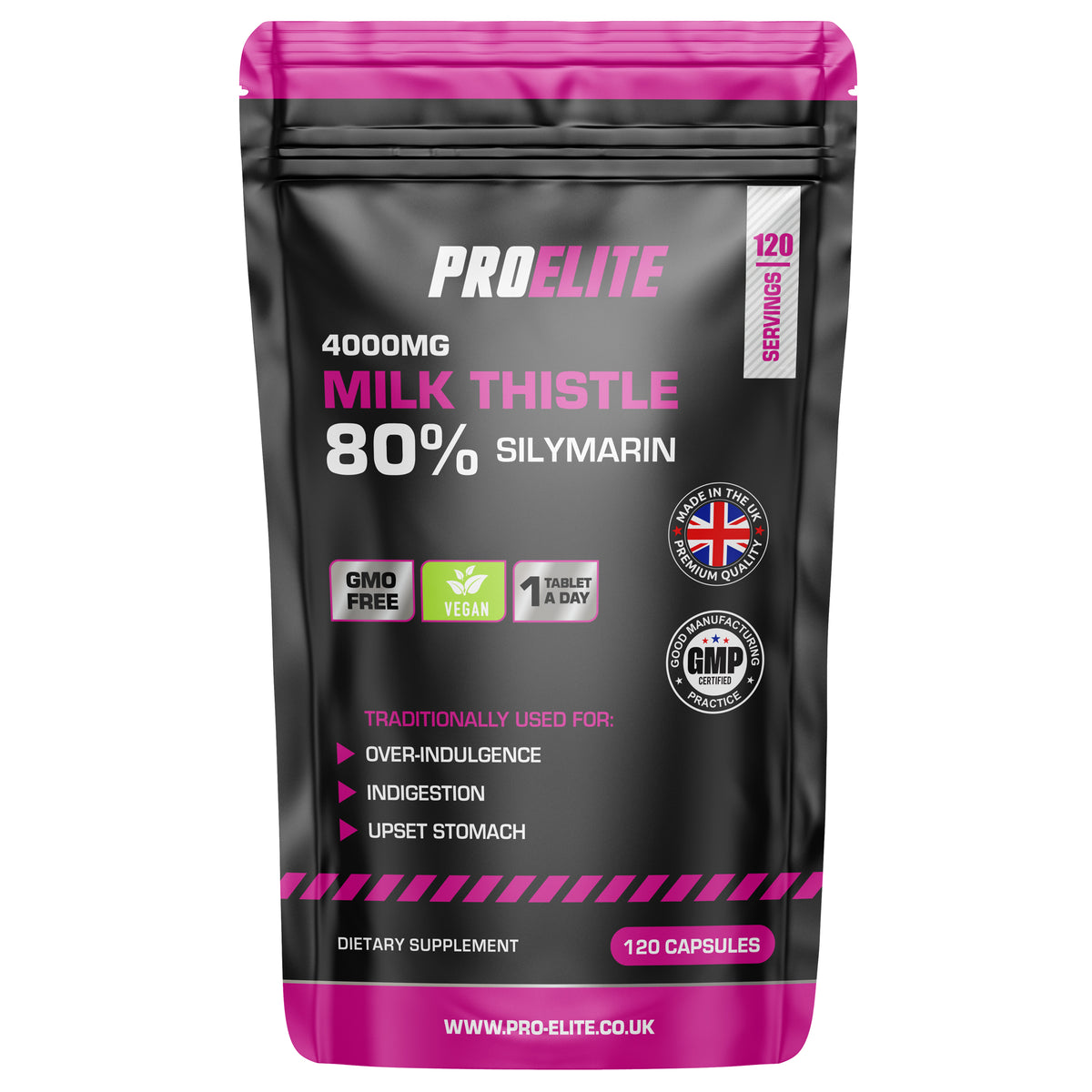 Pro Elite Milk Thistle 40:1 Extract - Capsules VEGAN