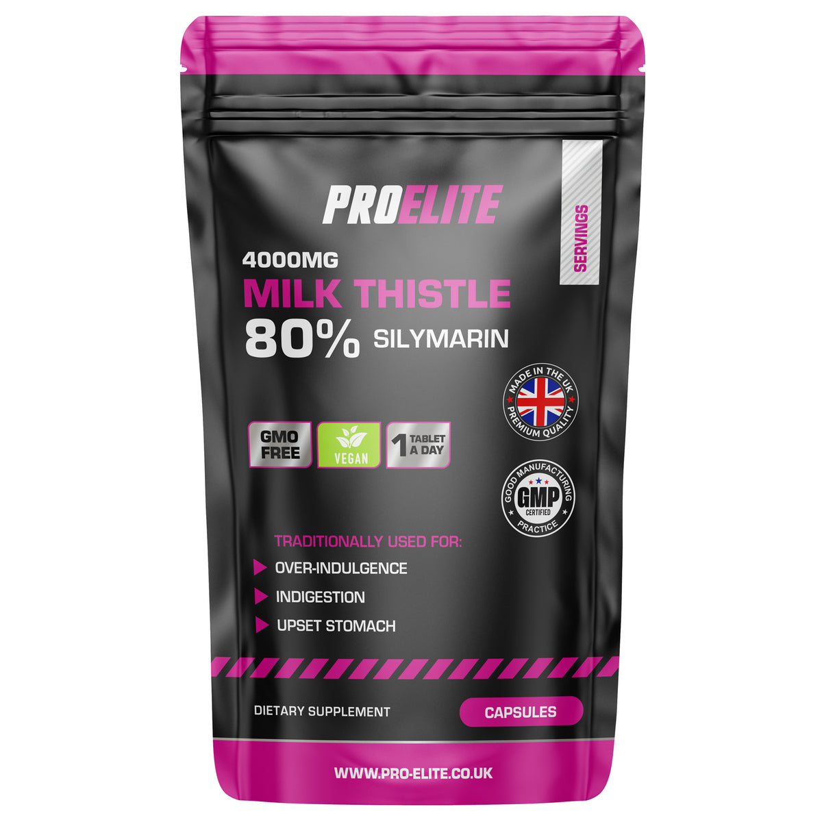 Pro-Elite Milk Thistle 40:1 Extract - Capsules VEGAN