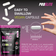 Pro-Elite NAC N-ACETYL L-CYSTEINE Vegan Capsules