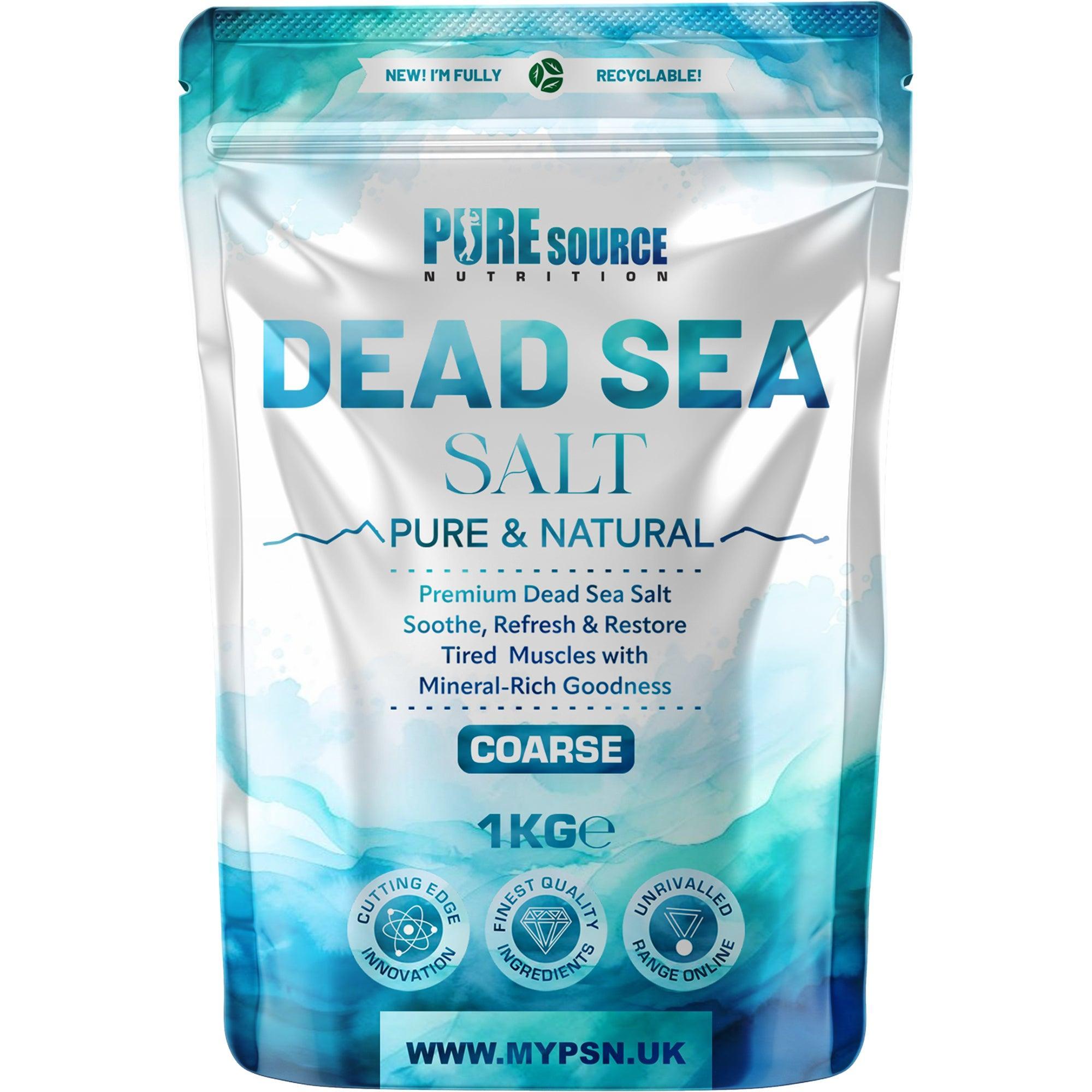 Pure Source Nutrition Dead Sea Salt 1kg Coarse - Bag