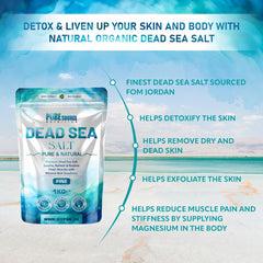 Pure Source Nutrition Dead Sea Salt 1kg Fine - Bag