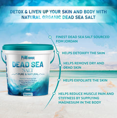 Pure Source Nutrition Dead Sea Salt Fine 1kg - Bucket
