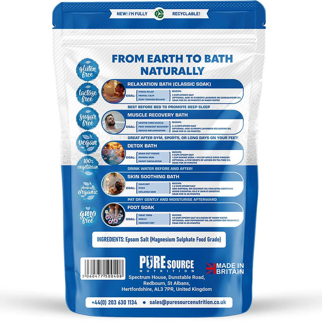 Pure Source Nutrition Epsom Salt 100g - 25kg