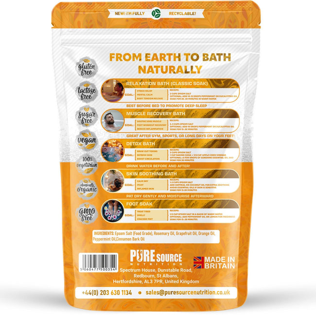 Pure Source Nutrition Epsom Salt 1kg Pouch