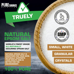 Pure Source Nutrition Epsom Salt 1kg - Unscented Pouch	